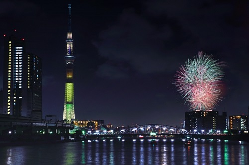 隅田川花火大会スカイツリー